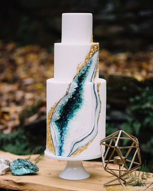 geode wedding cake matrimonio